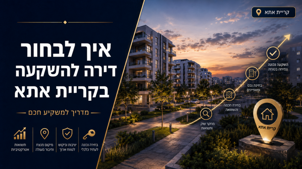 איך לבחור דירה להשקעה בקריית אתא