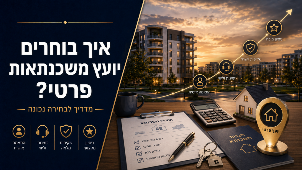 איך בוחרים יועץ משכנתאות פרטי