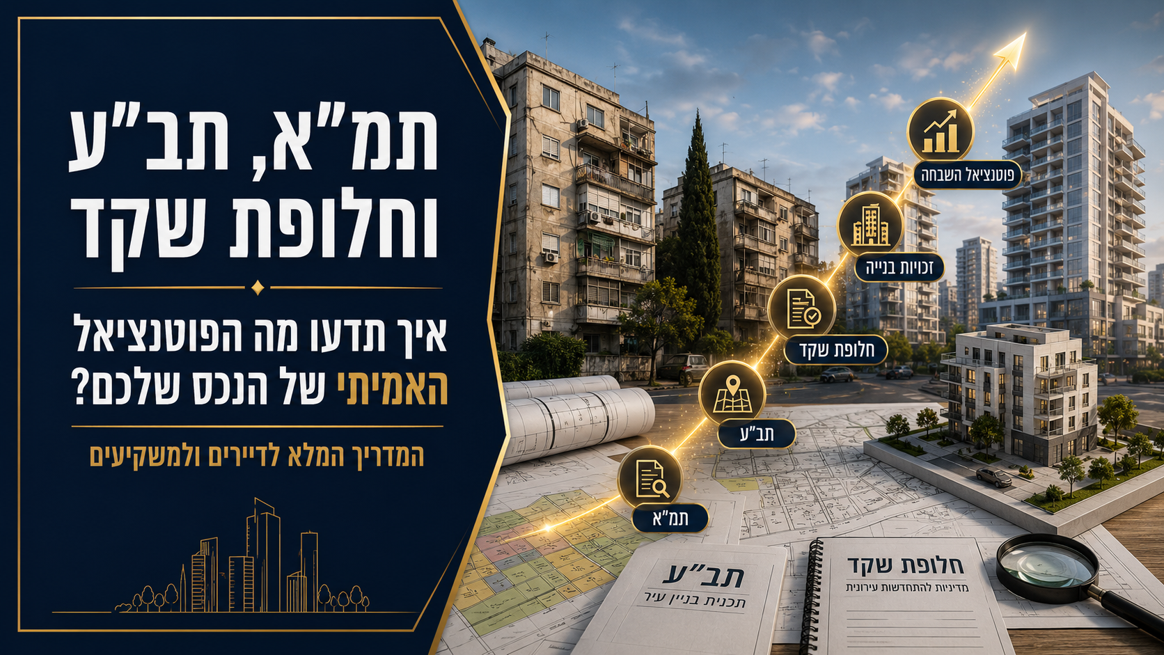תמ"א, תב"ע וחלופת שקד: איך תדעו מה הפוטנציאל האמיתי של הנכס שלכם?