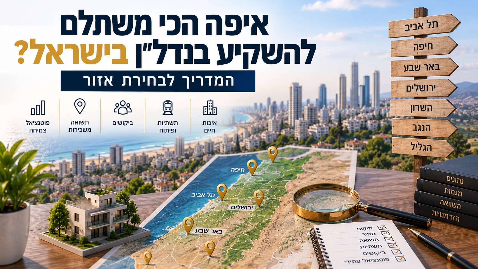 איפה הכי משתלם להשקיע בנדל"ן בישראל? המדריך לבחירת אזור