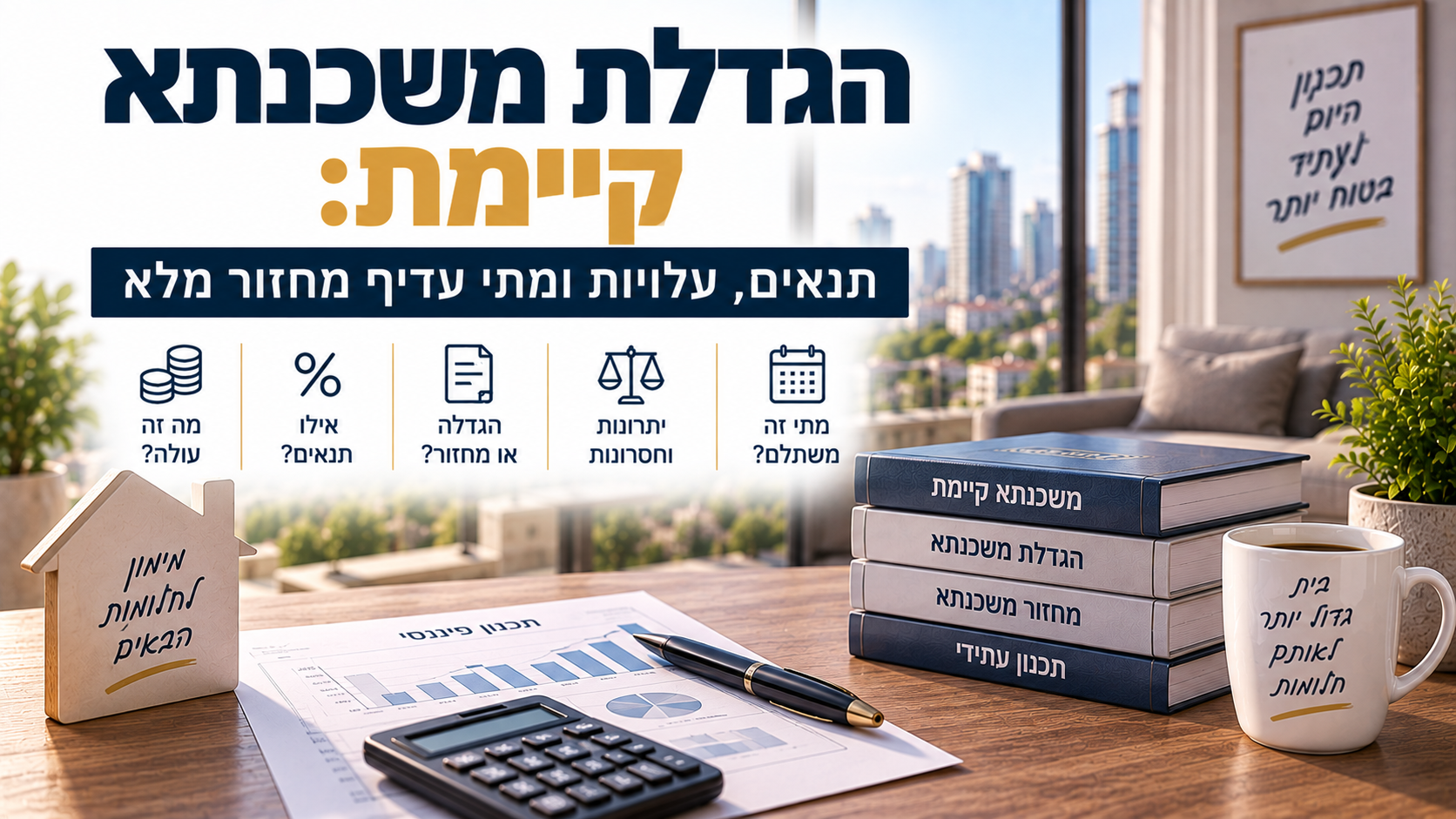 הגדלת משכנתא קיימת: תנאים, עלויות ומתי עדיף מחזור מלא