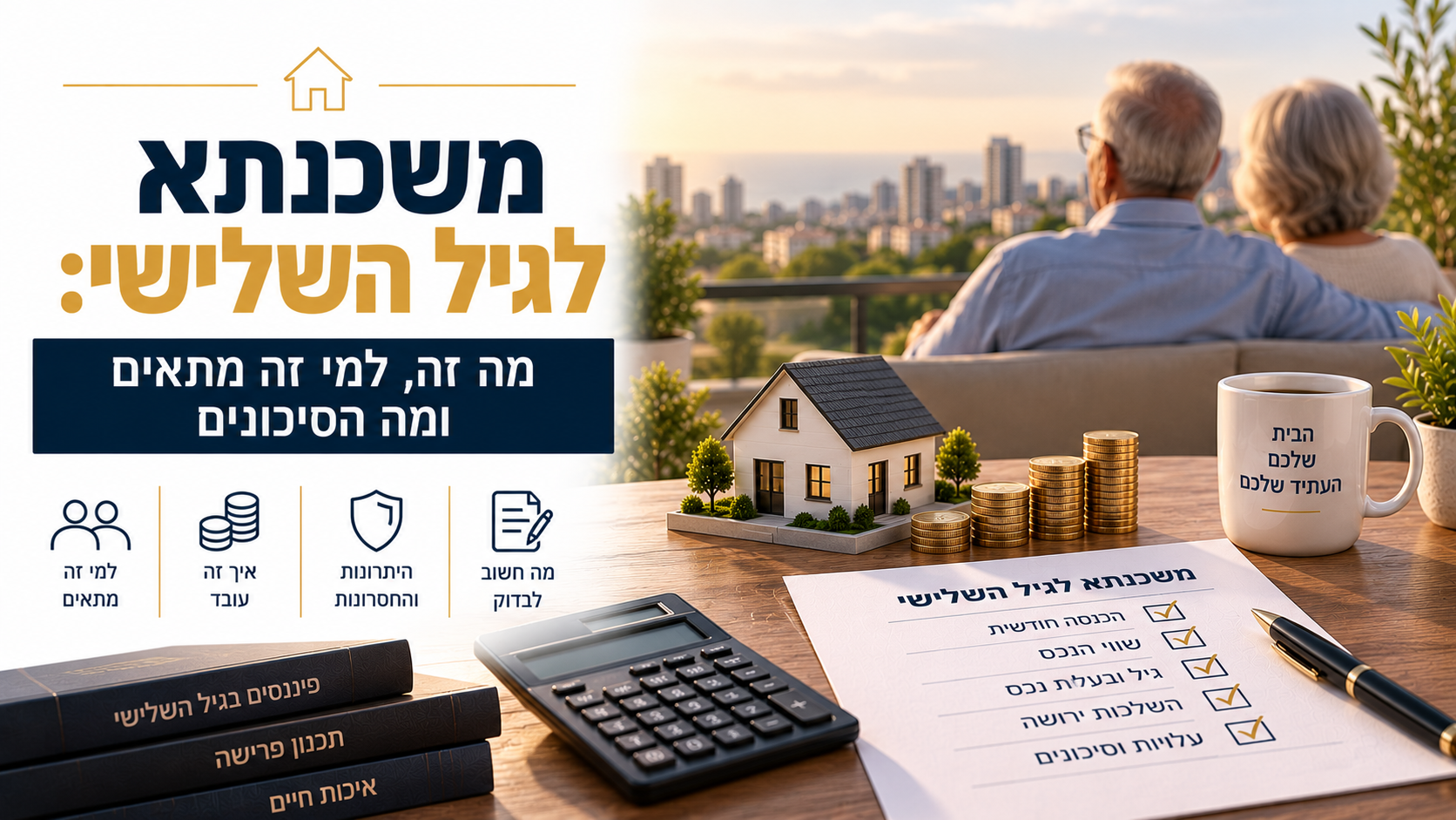 משכנתא לגיל השלישי: מה זה, למי זה מתאים ומה הסיכונים