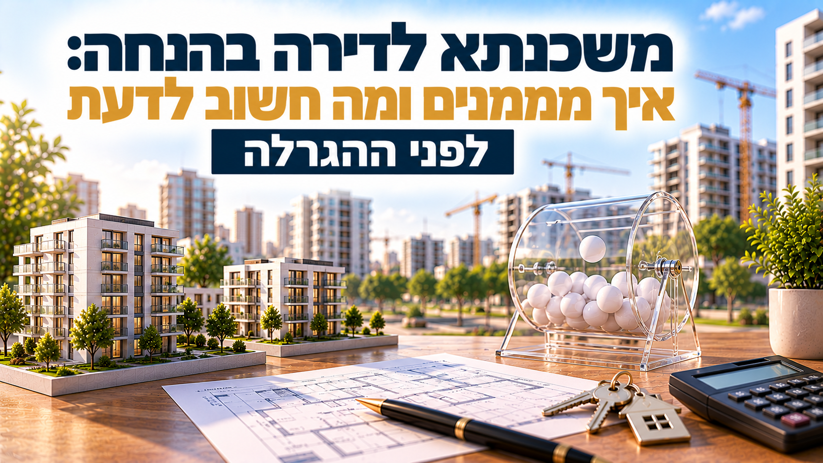 משכנתא לדירה בהנחה: איך מממנים ומה חשוב לדעת לפני ההגרלה