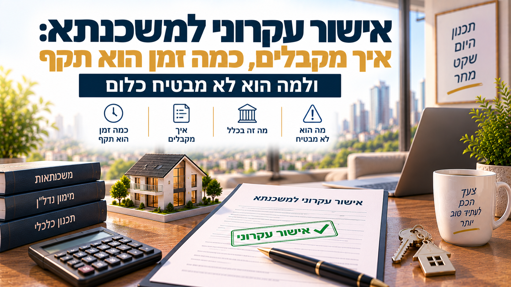 אישור עקרוני למשכנתא: איך מקבלים, כמה זמן הוא תקף ולמה הוא לא מבטיח כלום